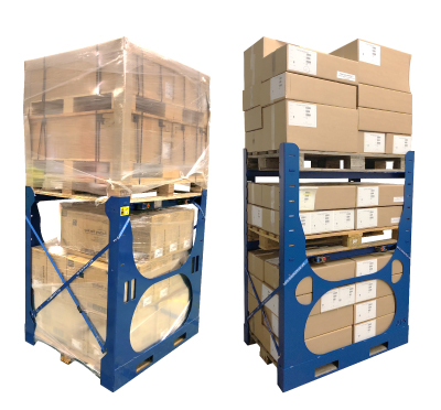 Pallet stacking pharmaceutical transport